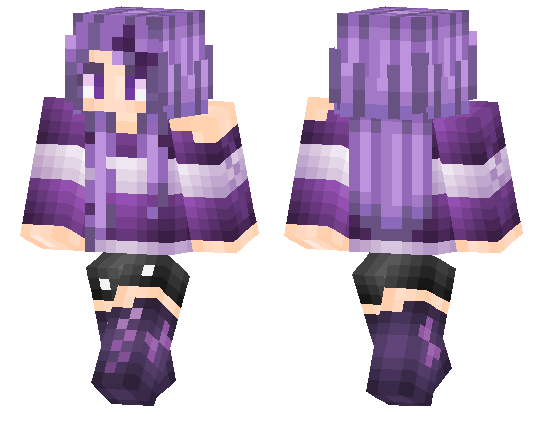 Скин Фиолетовая Девушка для Minecraft PE
