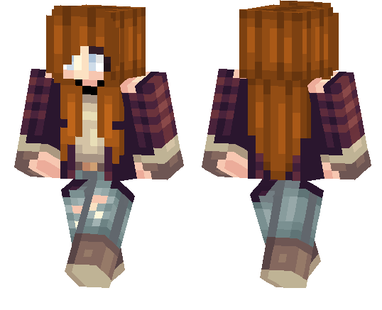 Скин Дровосек Девочка для Minecraft PE