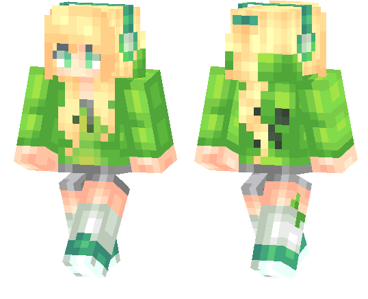 Скин Lime Hoodie для Minecraft PE