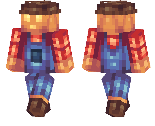 Скин Фермер из тыквы для Minecraft PE