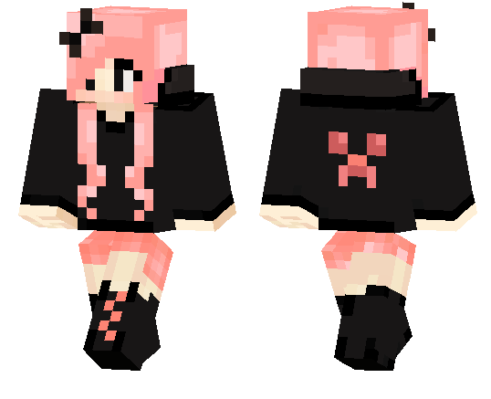Скин Creeper Girl для Minecraft PE